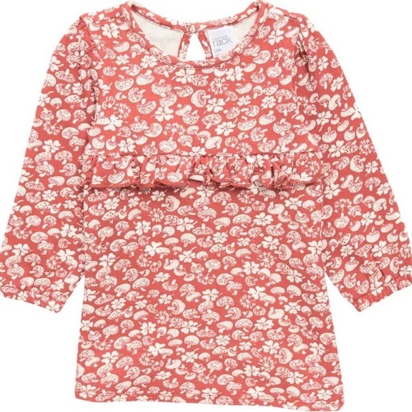 Ruffle Waist Dress by Nordstrom Rack, Sizes 9M and 12M, Rust Etruscan (Red), NWT - Picture 1 of 6